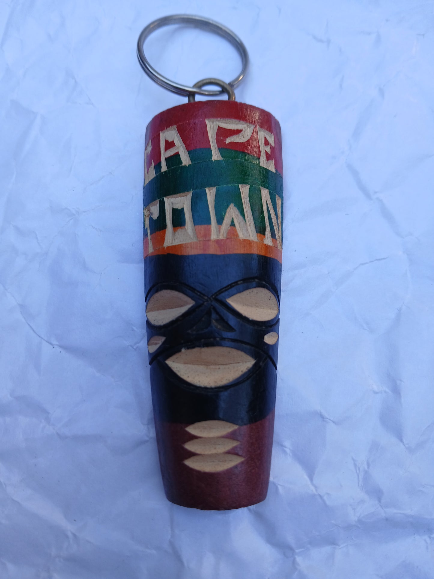 Cape Town Hand-Carved Wooden Keychain