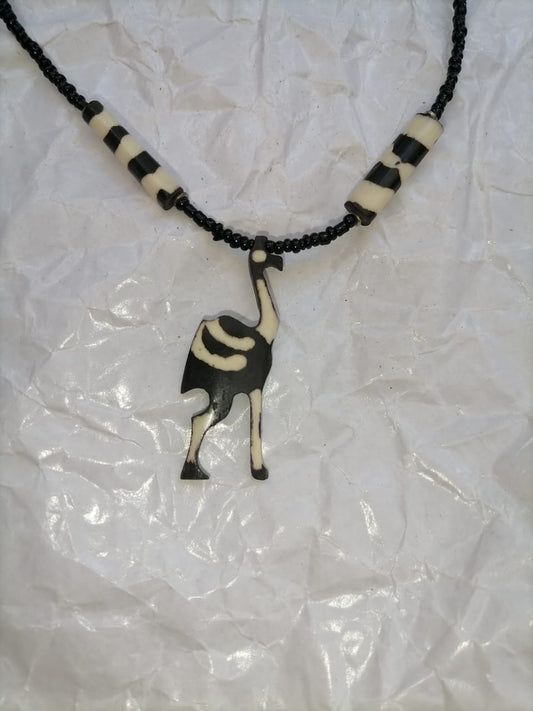 Handcrafted African Ostrich Necklace