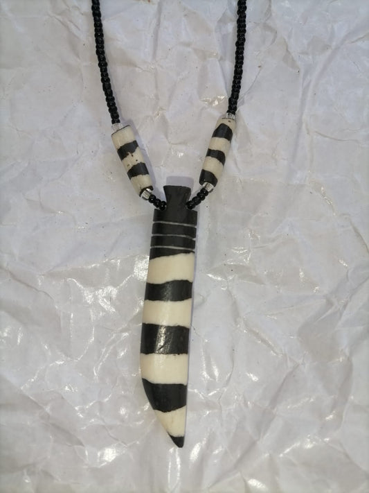 Handcrafted African Horn Pendant Necklace