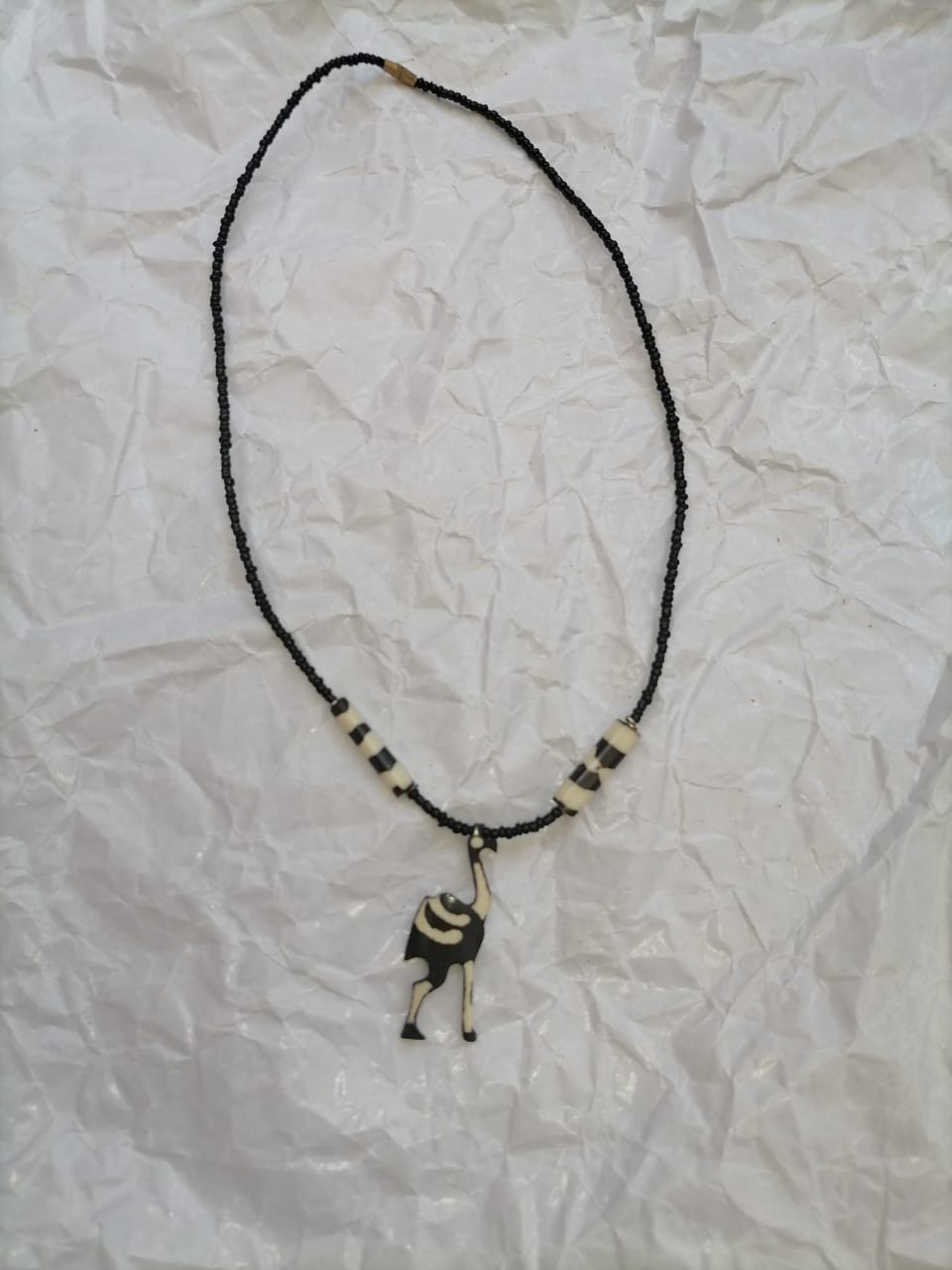 Handcrafted African Ostrich Necklace