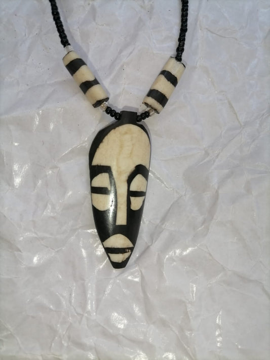 Handcrafted African Tribal Mask Necklace