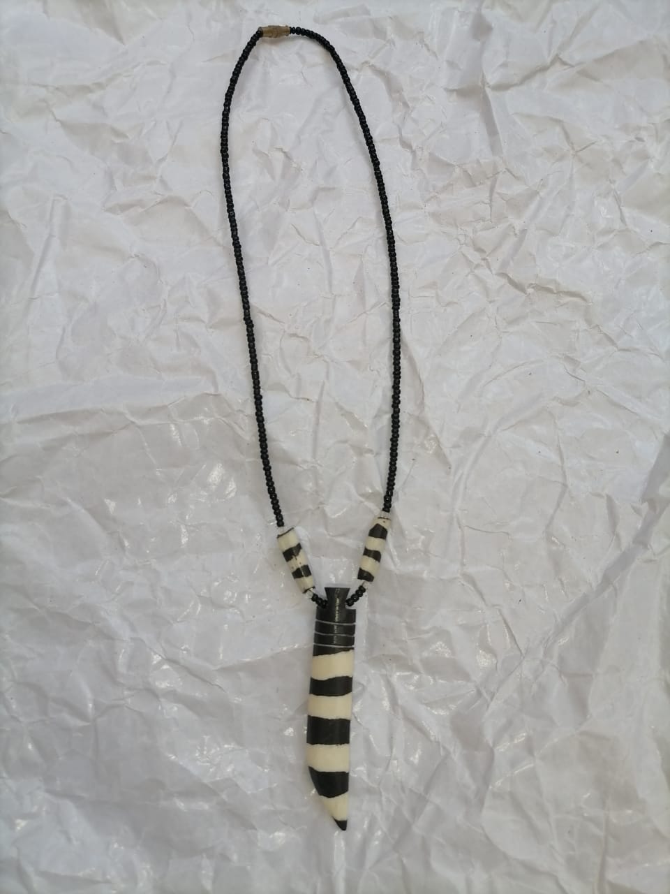 Handcrafted African Horn Pendant Necklace