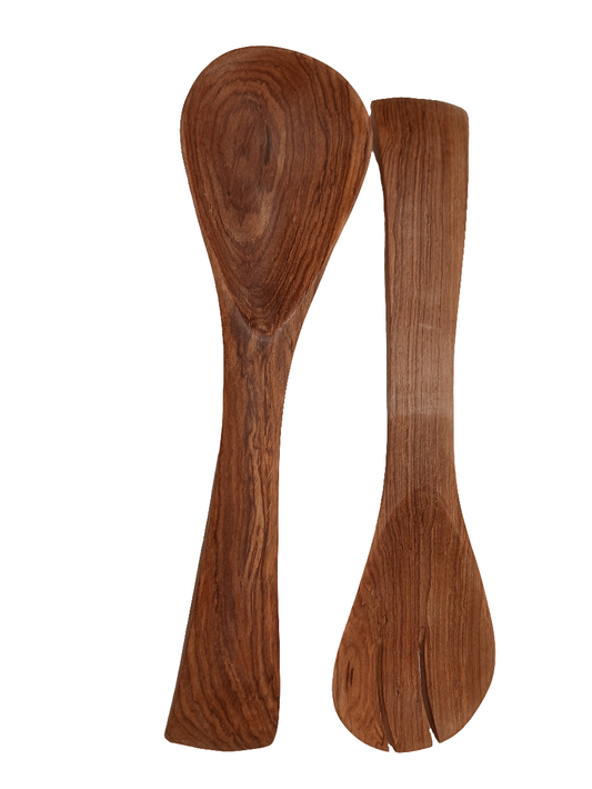 Olive : Hand-Carved Olive Wood Salad Servers