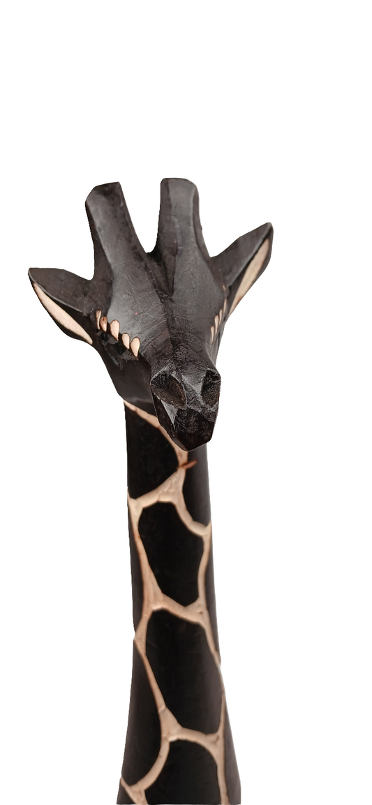 Hand-Carved African Giraffe Statue – Lightweight Jacaranda Wood