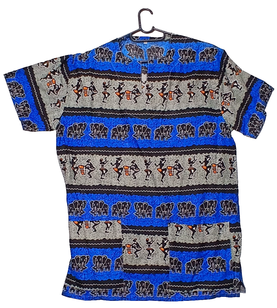 Kids African Print Dashiki Top - Elephant & Dancing