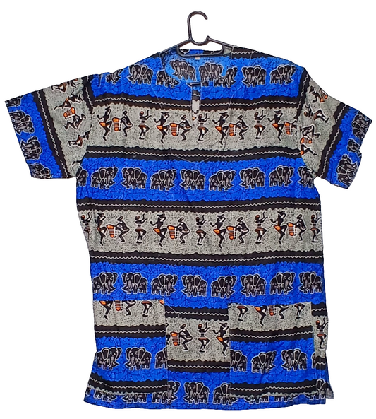 Kids African Print Dashiki Top - Elephant & Dancing