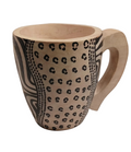 Hand-Carved Wooden Animal Print Cup