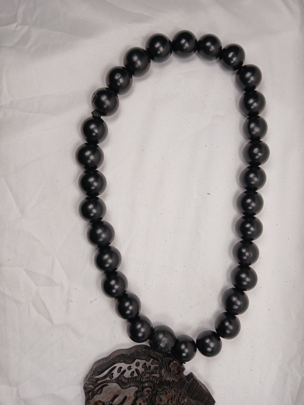 Spirit of Africa: Hand-Carved Big 5 Ebony Bead Necklace - Unveiling the Wild