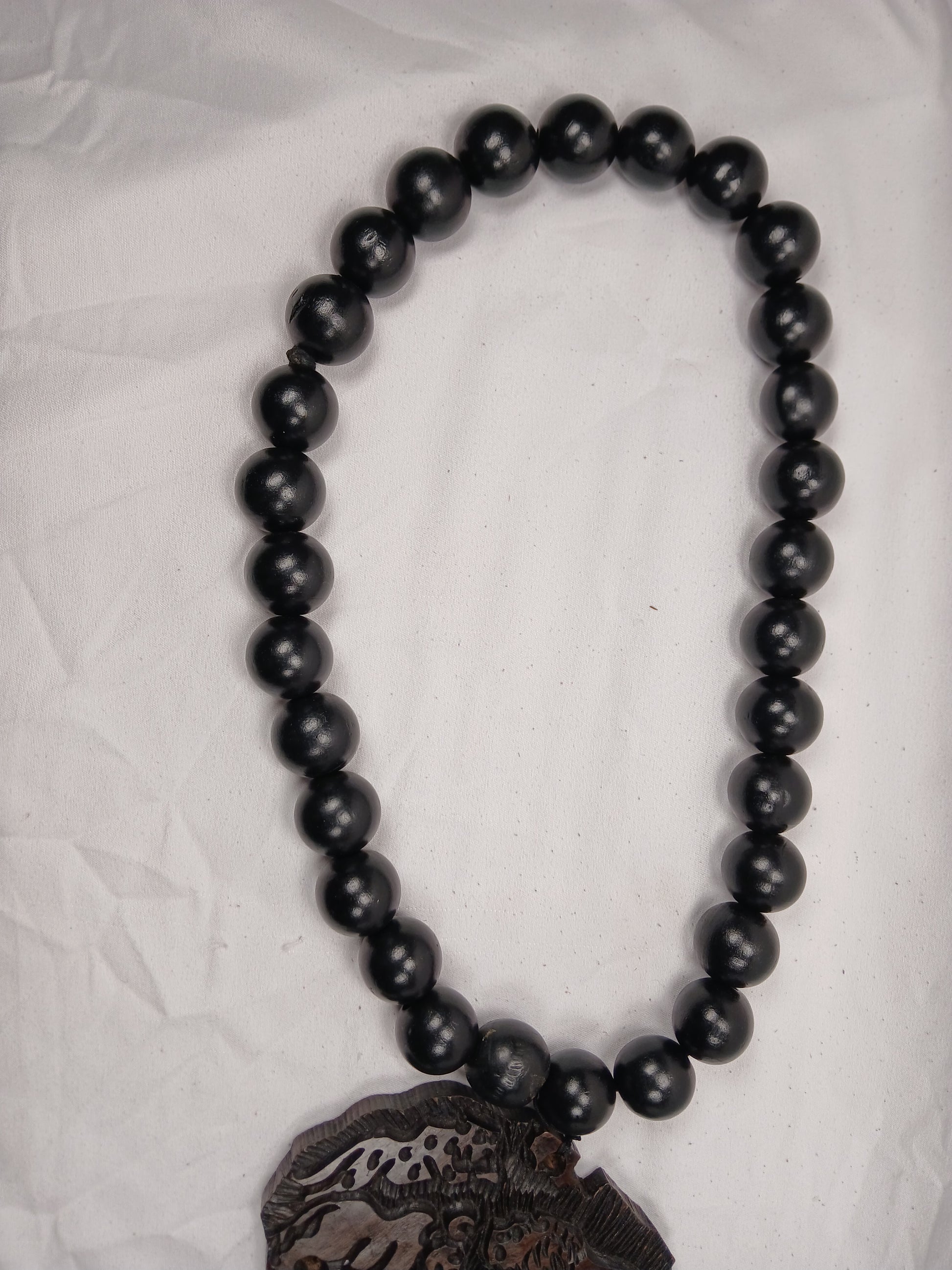 Spirit of Africa: Hand-Carved Big 5 Ebony Bead Necklace - Unveiling the Wild