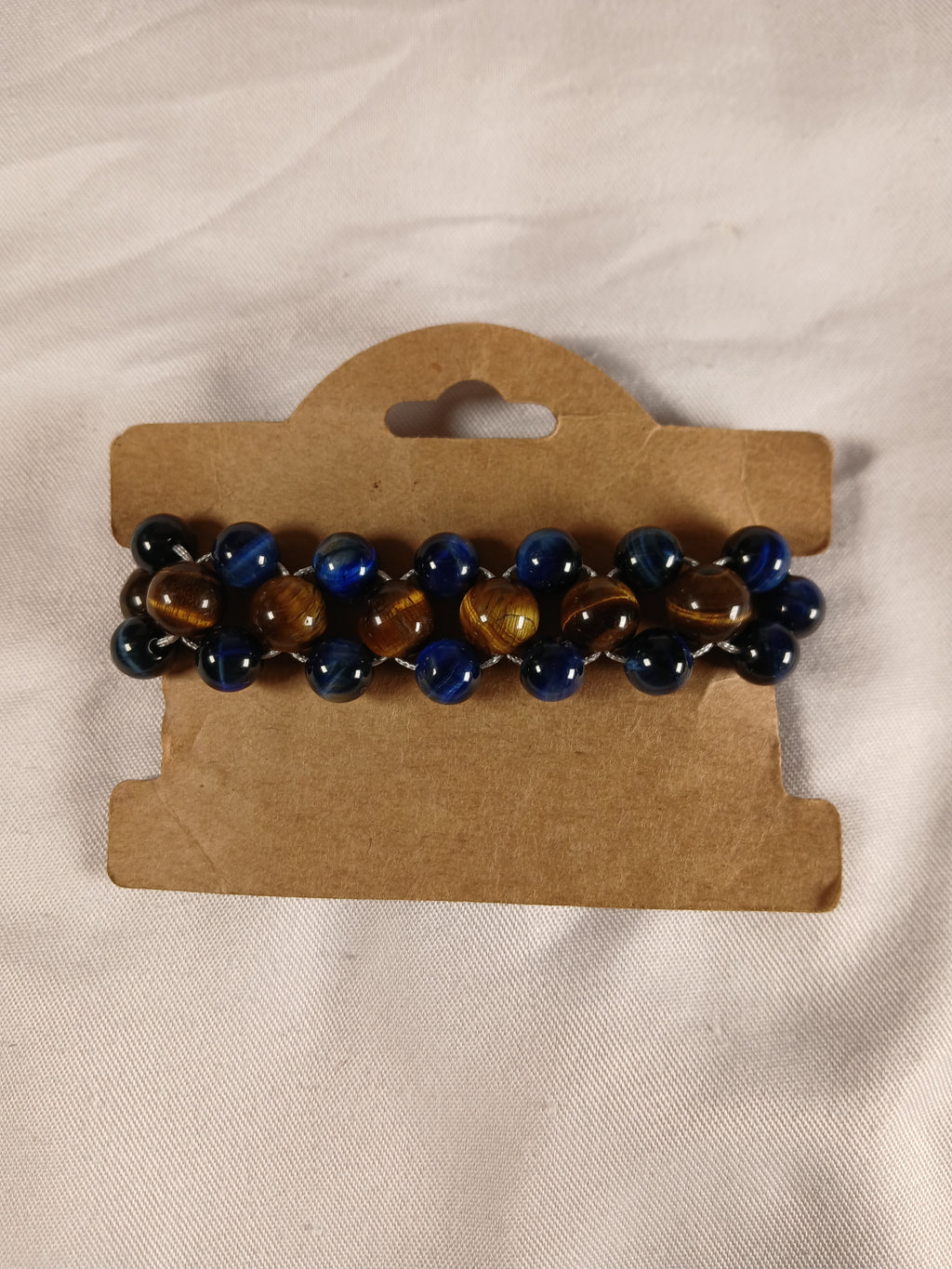 Blue & Brown Tiger's Eye Beaded Bracelet – Natural Comfort & Bold Energy