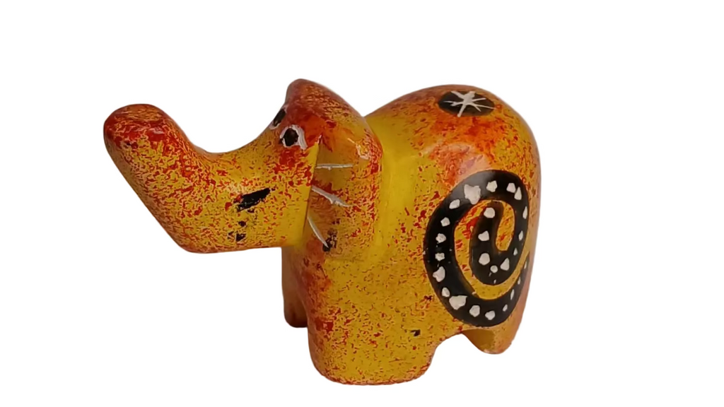 Hand-Carved African Soapstone Elephant Figurine – Good Luck Collectible
