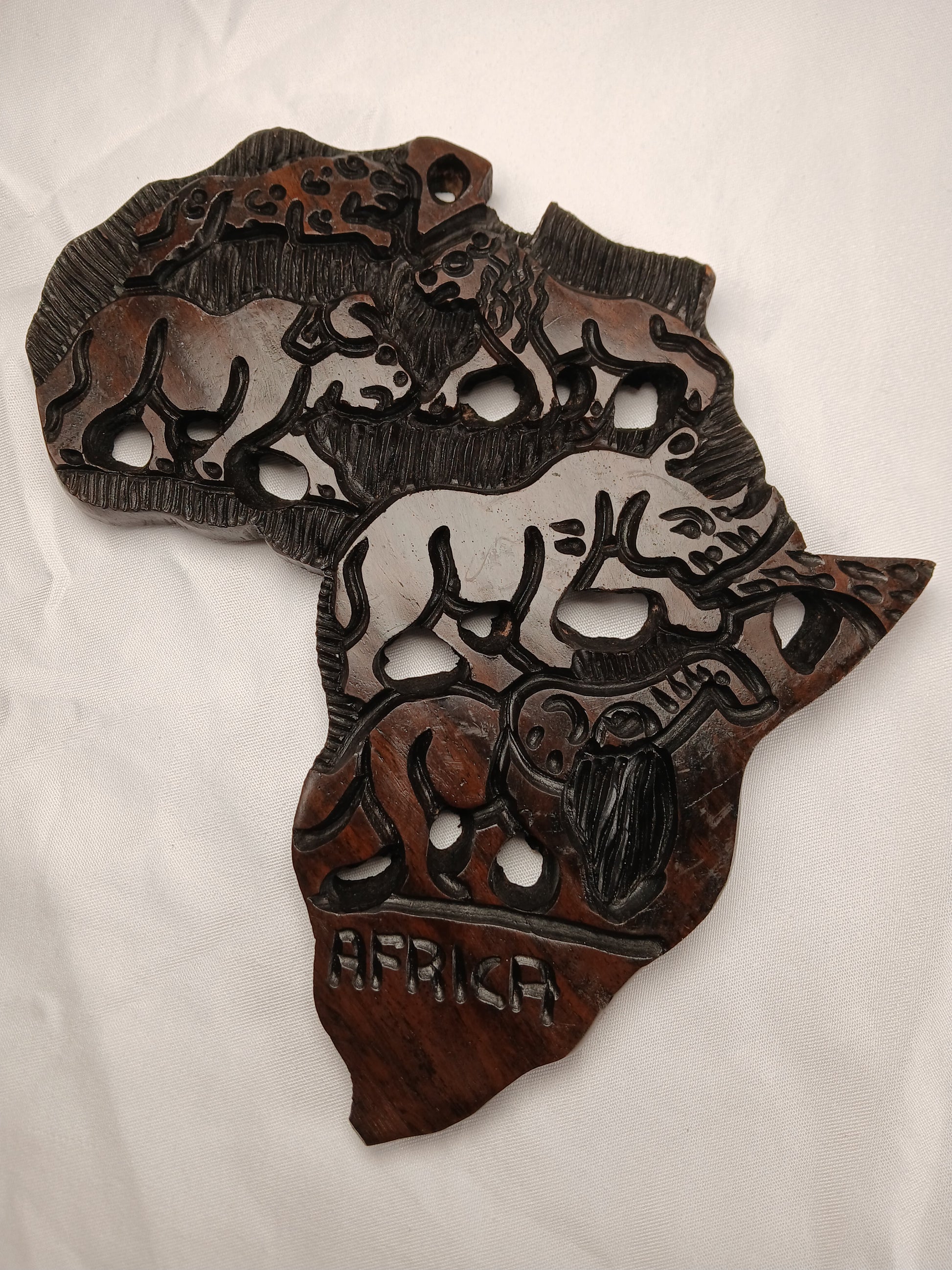 Hand-Carved Africa Wall Art