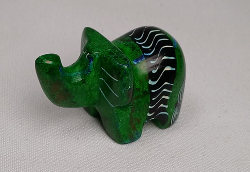 Hand-Carved African Soapstone Elephant Figurine – Good Luck Collectible
