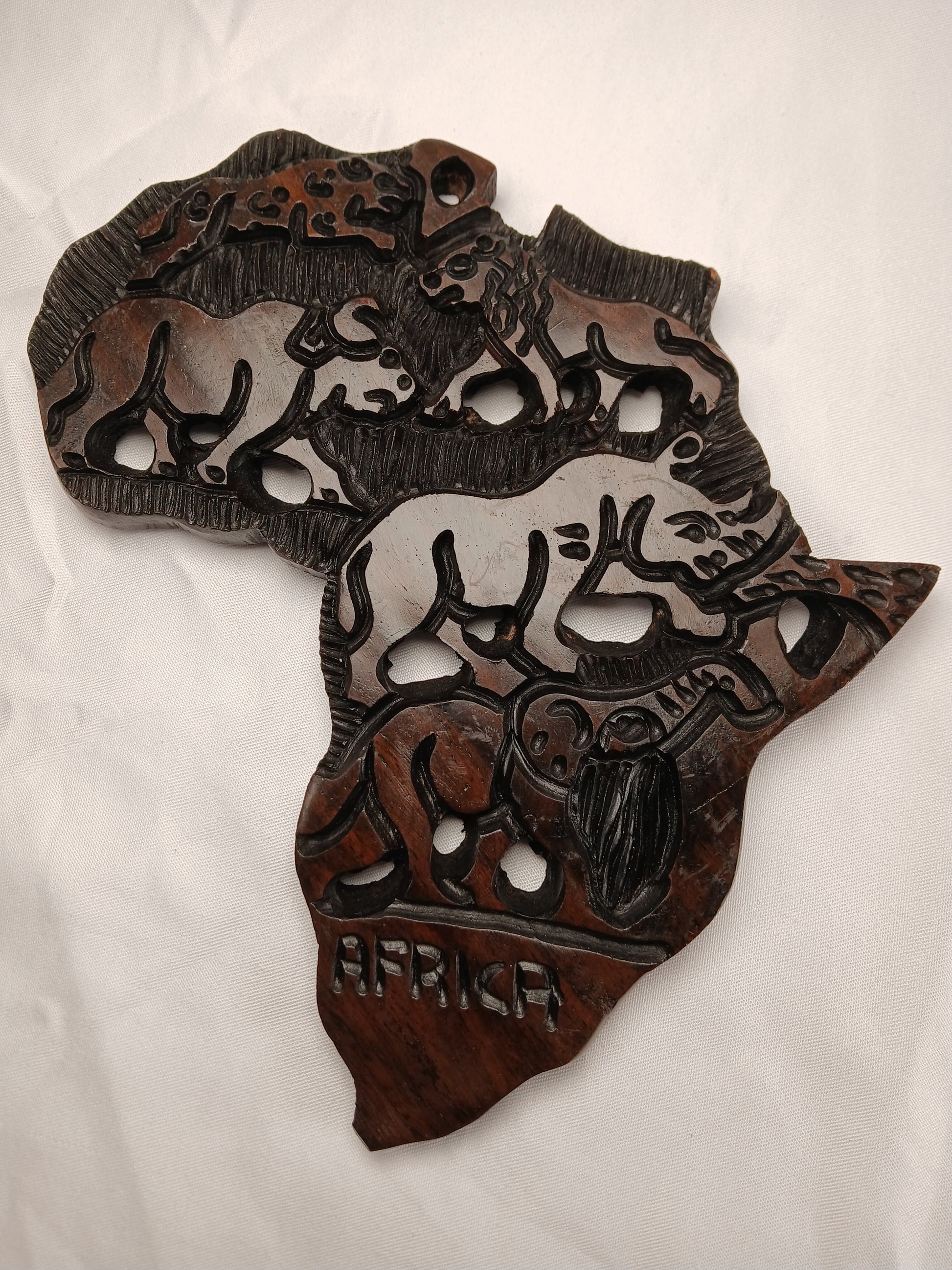 Hand-Carved Africa Wall Art